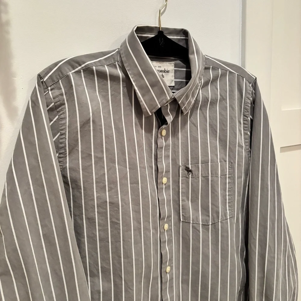 Abercrombie & Fitch Vintage Y2K Mens Muscle Button-Down Long Sleeve Size Large